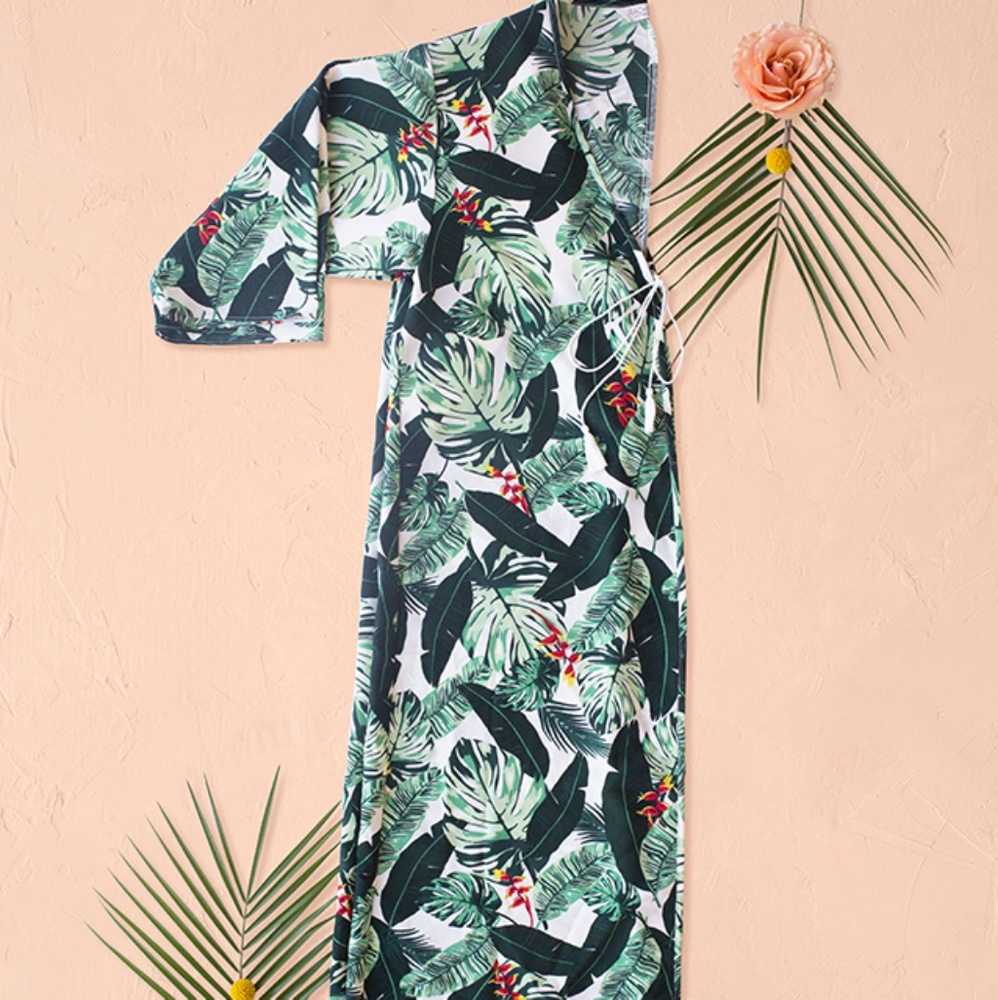 Rachel Zoe Collection Palm Print Duster